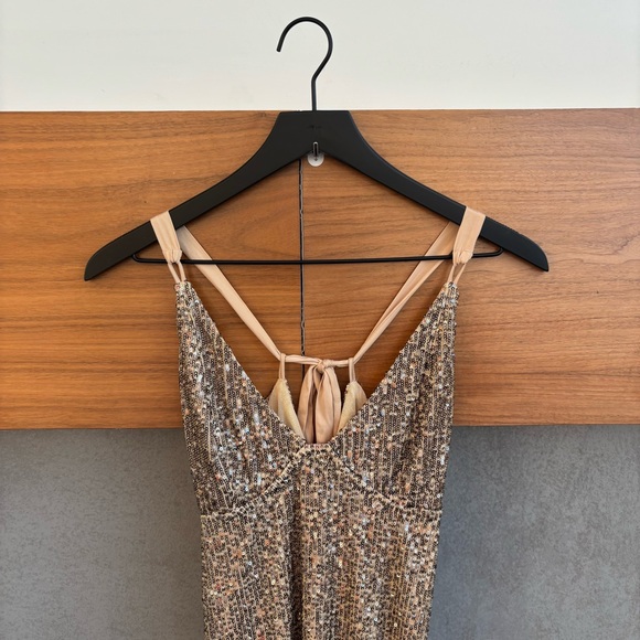 Free People Gold Mini Dress - Picture 5 of 15